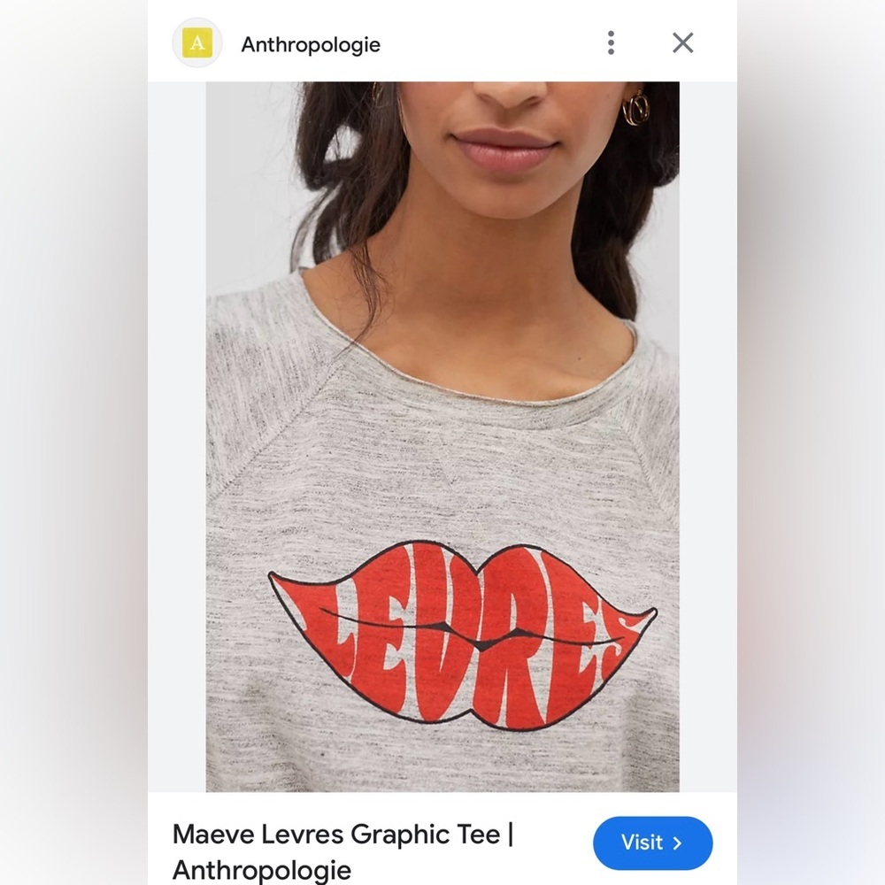 Maeve Levres Graphic Tee, Medium